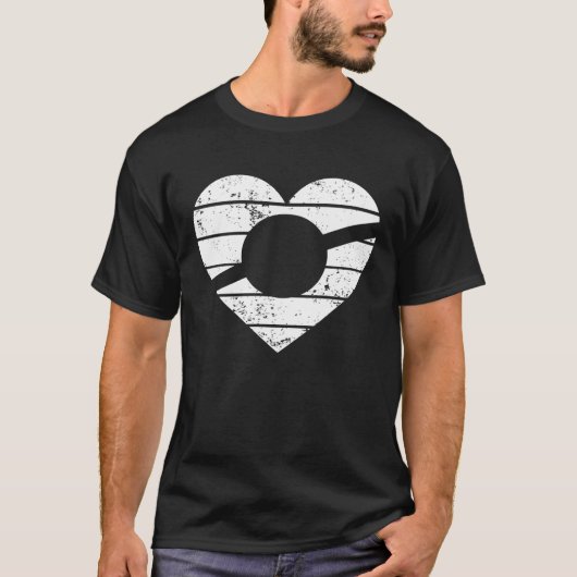 Heart One Wheel Love Electric Skateboard Float Ska T-Shirt (Vorderseite)