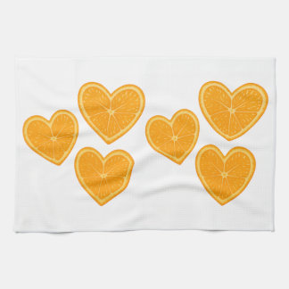 Heart Orange Kitchen Towel – Cute Citrus Decor Geschirrtuch
