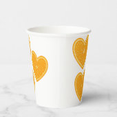 Heart Orange Paper Cup - Citrus Party Trinkbehälte Pappbecher (Rechts)