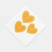 Heart Orange Party Napkin – Citrus Summer Decor Serviette (Ecke)