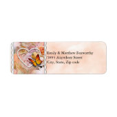 Heart Orange Rose Butterfets Couple Address (Vorne)