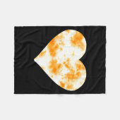 Heart Orange Tie Dye - Cute Valentines Day Graphic Fleecedecke (Vorderseite (Horizontal))