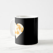 Heart Orange Tie Dye - Cute Valentines Day Graphic Kaffeetasse (Vorderseite Links)