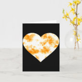 Heart Orange Tie Dye - Cute Valentines Day Graphic Karte (Gelbe Blume)