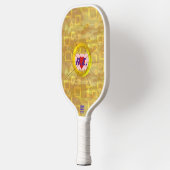 Heart Orange Tint Squares Pickleball Paddle (Links)