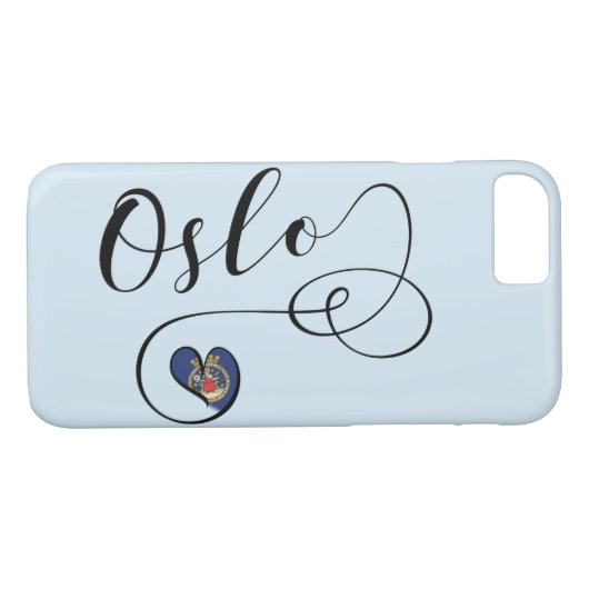 Heart Oslo Handy Case, Norwegen Case-Mate iPhone Hülle (Rückseite (Horizontal))