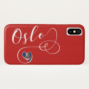 Heart Oslo Handy Case, Norwegen iPhone X Hülle