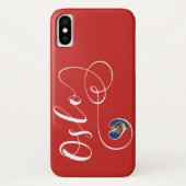 Heart Oslo Handy Case, Norwegen Case-Mate iPhone Hülle (Rückseite)