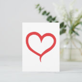 Heart Outline Postkarte (Stehend Vorderseite)