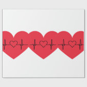 heart paper geschenkpapier (Flach)