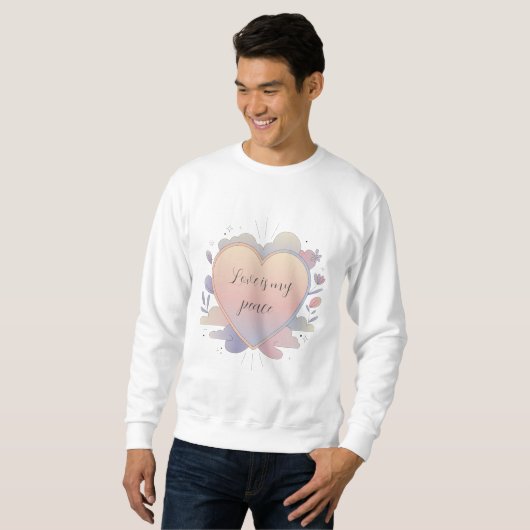 Heart Pastel Illustration Sweatshirt (Vorne ganz)