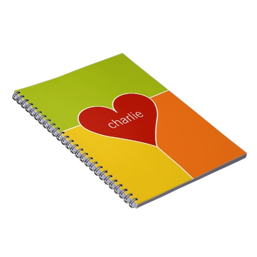 Heart Pattern angepasstes Monogramm-Notebook Notizblock (Rechte Seite)
