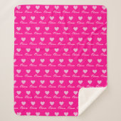Heart Pattern Blanket for Girls – Personalized Sherpadecke (Vorderseite)