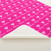 Heart Pattern Blanket for Girls – Personalized Sherpadecke (3/4)