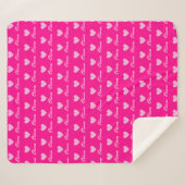 Heart Pattern Blanket for Girls – Personalized Sherpadecke (Vorderseite (Horizontal))