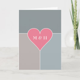 Heart Pattern custom greeting card Karte