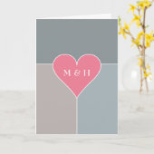 Heart Pattern custom greeting card Karte (Gelbe Blume)