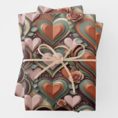 Heart Pattern Gift Wrap Geschenkpapier Set (Beispiel)