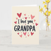 Heart Pattern Grandpa Card Karte (Gelbe Blume)