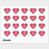Heart Pattern Happy Valentine's Day Sticker (Blatt)