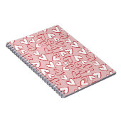 Heart Pattern Notebook Notizblock (Rechte Seite)