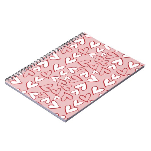 Heart Pattern Notebook Notizblock (Linke Seite)
