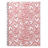 Heart Pattern Notebook Notizblock (Vorderseite)