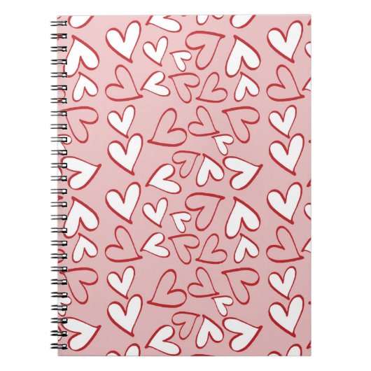 Heart Pattern Notebook Notizblock (Vorderseite)