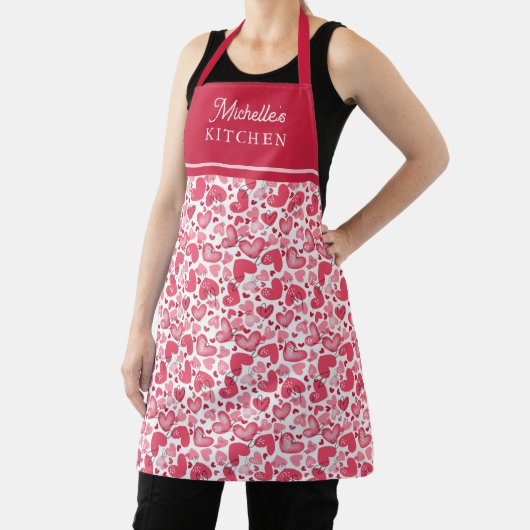Heart Pattern Valentines Day Apron Gift Schürze (InSitu)