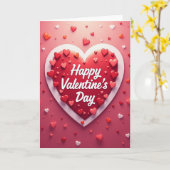 Heart Pattern Valentines Day Card Karte (Gelbe Blume)