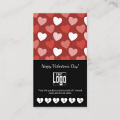 Heart Pattern Valentine's Day Portrait Format Treuekarte (Vorderseite)