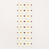 Heart Pattern with Orange & Brown Hearts Yogamatte (Vorderseite)