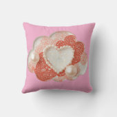 Heart patterns AI art Kissen (Rückseite)