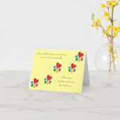 Heart-Paw_ "Abdrücke auf dem Herzen" pet Beileid Karte (Gelbe Blume)