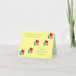 Heart-Paw_ "Abdrücke auf dem Herzen" pet Beileid Karte