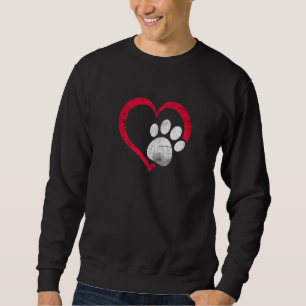 Heart Paw Hund Tier Welpe Whisperer Pelz Haustier Sweatshirt