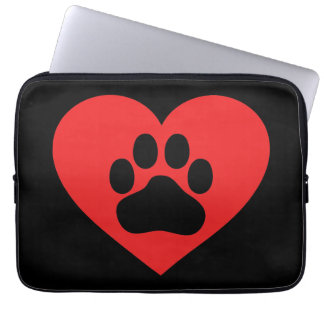 Heart Paw Red Laptopschutzhülle