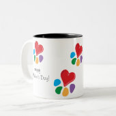 Heart-Paw_ "von einem Tierliebhaber" Zweifarbige Tasse (Vorderseite Links)