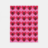 Heart Paws Fleecedecke (Vorderseite)