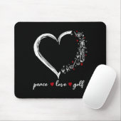 Heart Peace Love Golf Player Srt Lovers Outfit Wom Mousepad (Mit Mouse)