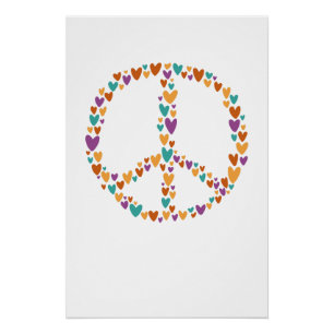 Heart Peace Sign Poster