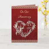 Heart, Pearls & Roses Anniversary Card Karte (Gelbe Blume)