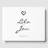 Heart Personalisiert Wedding Guestbook Gästebuch (Vorderseite)
