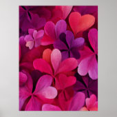Heart Petal Abstract.Romantic Floral Valentine art Poster (Vorne)