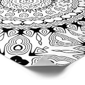 Heart Petal Burst Coloring Page Intricate Design Poster (Ecke)