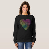 Heart Pi Day Graphic Mathe Teacher Informatik Sweatshirt (Vorne ganz)