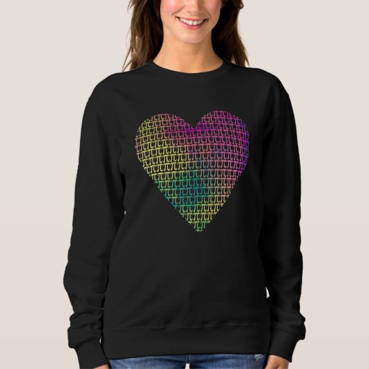 Heart Pi Day Graphic Mathe Teacher Informatik Sweatshirt (Vorderseite)
