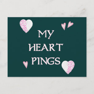 Heart Pings Pong Postkarte