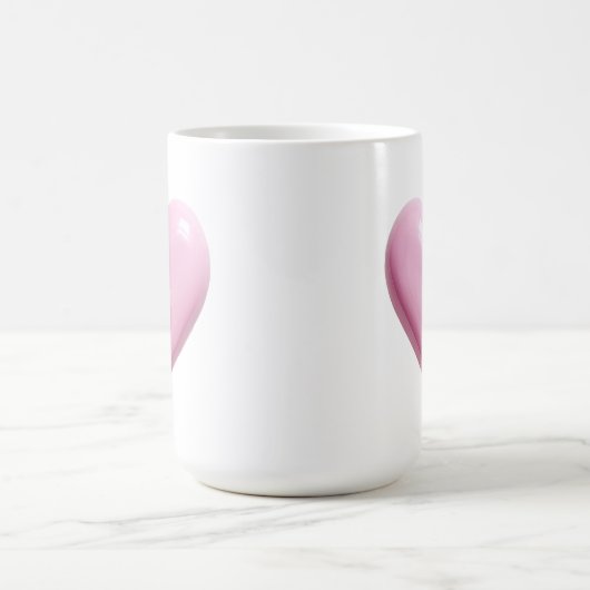 HEART PINK I LOVE YOU WEDDING ANNIVERSARY KAFFEETASSE (Mittel)