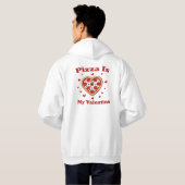 Heart Pizza ist mein Valentiner Valentinstag Hoodie (Schwarz voll)